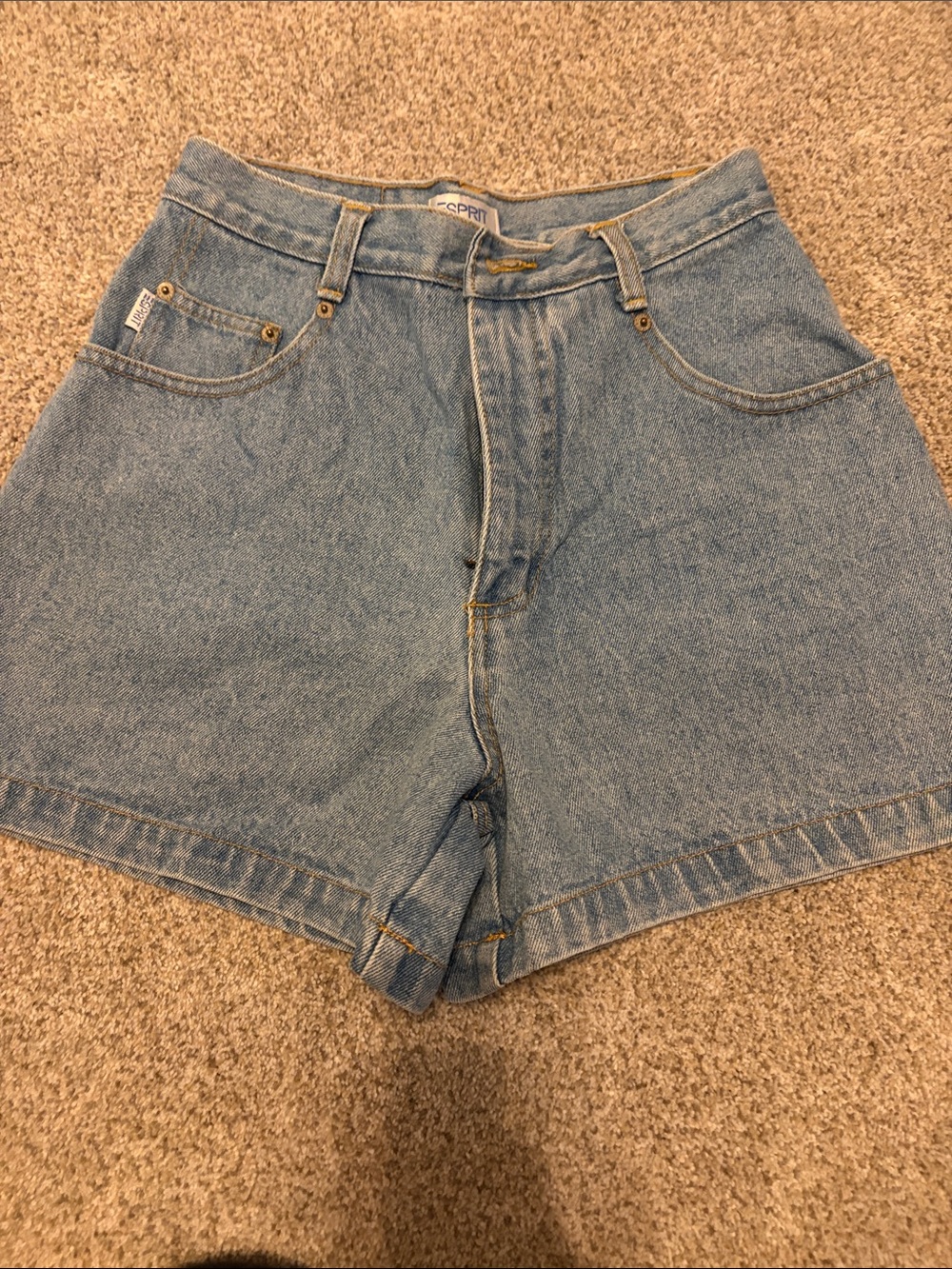 Vintage Esprit High-Rise Light Blue Denim Shorts